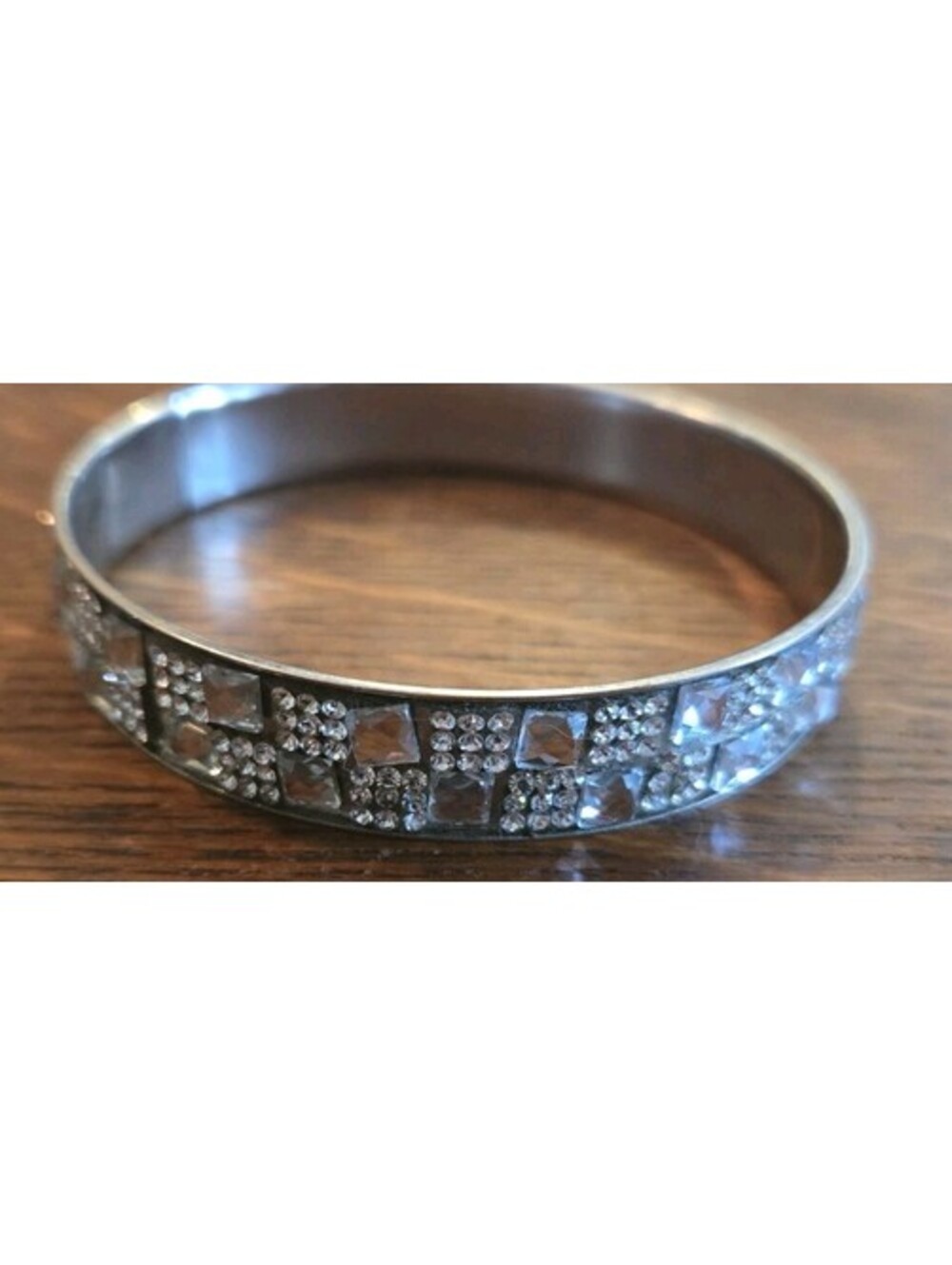 Women’s Stainless Bangle Cuff Bracelet  Rhinestone Gems. Fashion Bracelet.